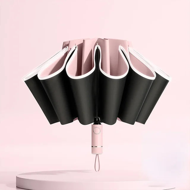 Fully Automatic Reverse Folding Umbrella with Windproof Reflective Stripe UV Umbrellas