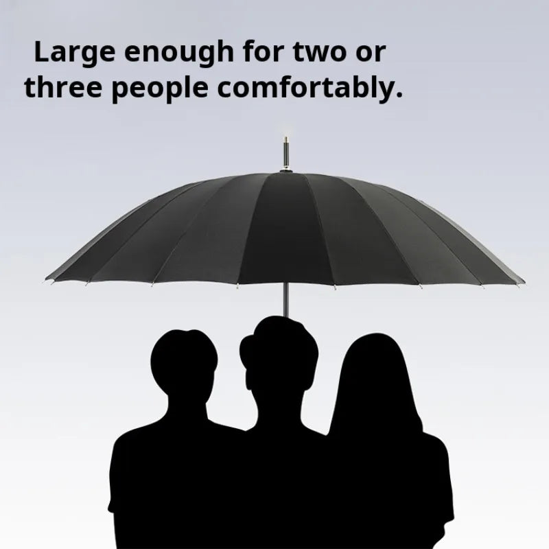 Men's long handle thickened windproof reinforced automatic business office umbrella