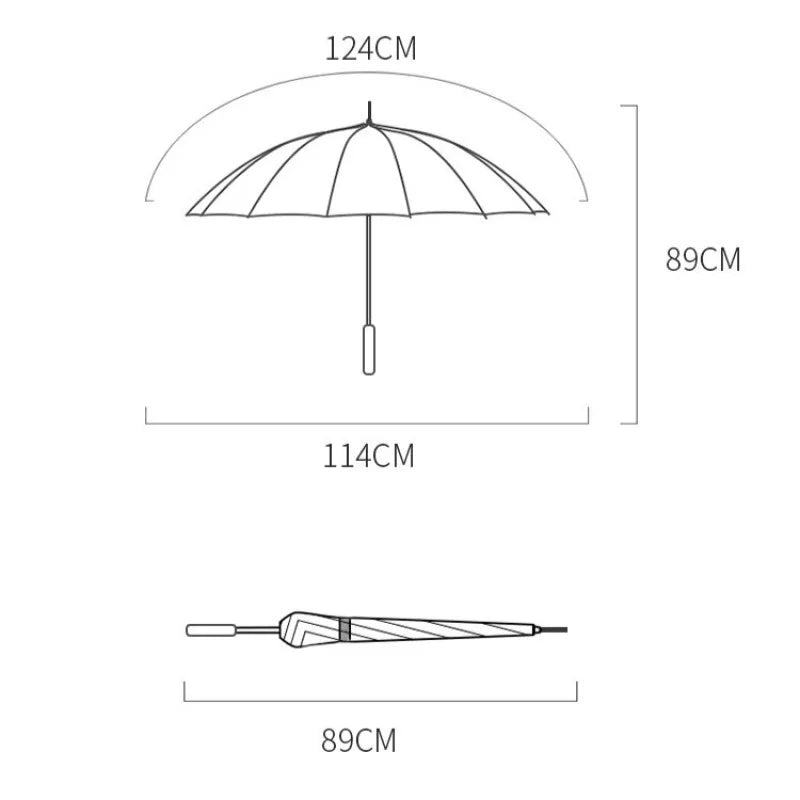 Men's long handle thickened windproof reinforced automatic business office umbrella