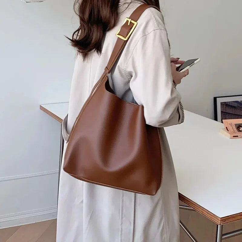 MYSTRISA™Rilibegan Single Shoulder Bag Big Capacity Crossbody Bags Women Tote Bag Female Leisure Bucket Bags Single Shoulder Bags