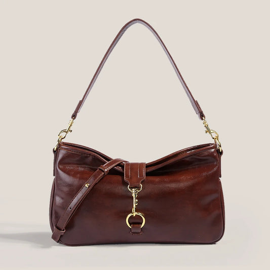 MYSTRISA™Vintage Underarm bag Luxury Designer Handbags For Women New High Quality Soft Skin Lock Simple Wild Shoulder Crossbody Bag